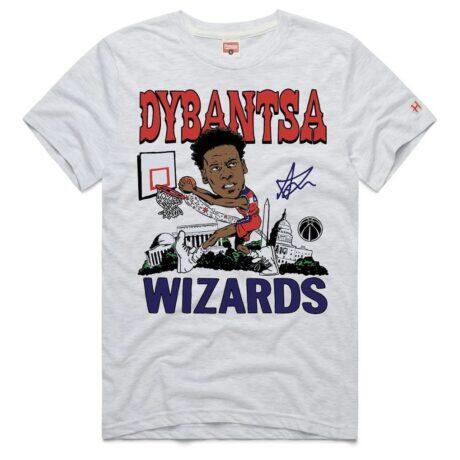 AJ Dybantsa Washington Wizards Homage Unisex Rookie Tri-Blend T-Shirt - - Front View