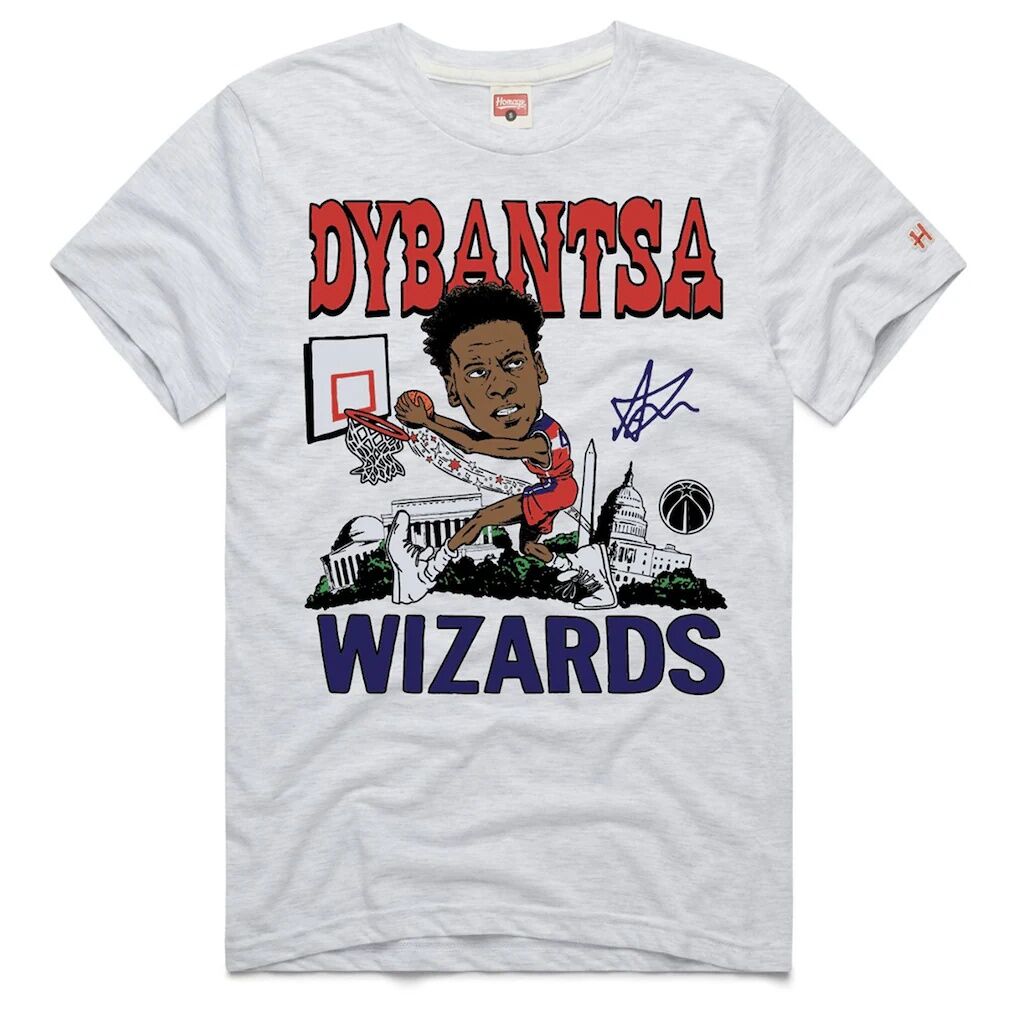 AJ Dybantsa Washington Wizards Homage Unisex Rookie Tri-Blend T-Shirt - Ash