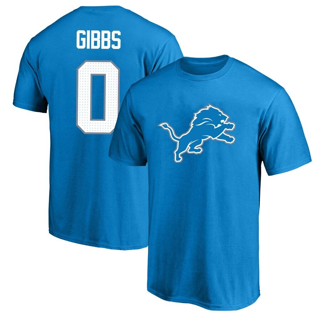 Jahmyr Gibbs Detroit Lions Fashion7 Big & Tall Player Name & Number T-Shirt