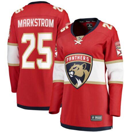 Jacob Markstrom Florida Panthers Fashion7 Women's Home Breakaway Jersey - Red - Front View