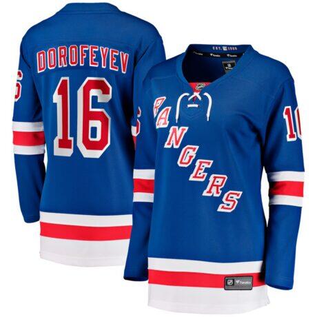 Pavel Dorofeyev New York Rangers Fashion7 Women's Home Breakaway Jersey - Blue - Front View