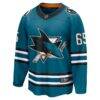 Jacob Trouba San Jose Sharks Fashion7 Home Breakaway Jersey - Teal - Side View