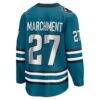 Mason Marchment San Jose Sharks Fashion7 Home Breakaway Jersey - Teal - Detail View
