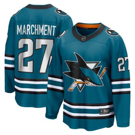 Mason Marchment San Jose Sharks Fashion7 Home Breakaway Jersey - Teal - Front View