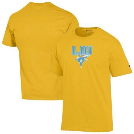 LIU Sharks Champion Campus T-Shirt - Yellow - Front View
