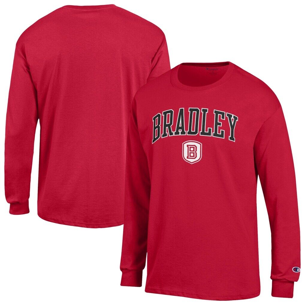 Bradley Braves Champion  Campus Long-Sleeve T-Shirt - Scarlet