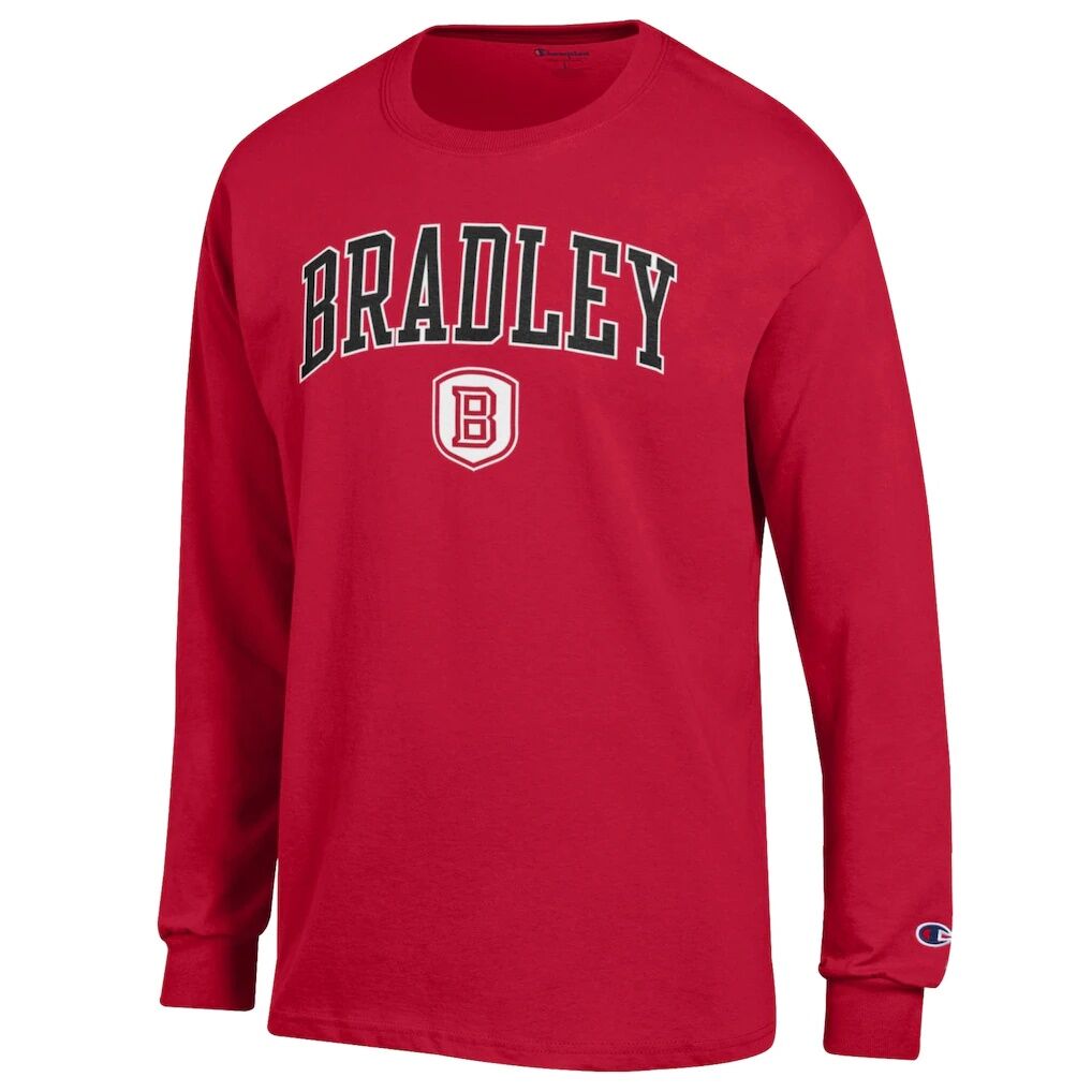 Bradley Braves Champion  Campus Long-Sleeve T-Shirt - Scarlet