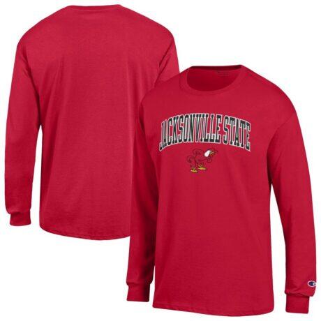 Jacksonville State Gamecocks Champion Campus Long-Sleeve T-Shirt - Scarlet - Front View