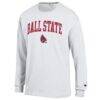 Ball State Cardinals Champion Campus Long-Sleeve T-Shirt - White - Side View