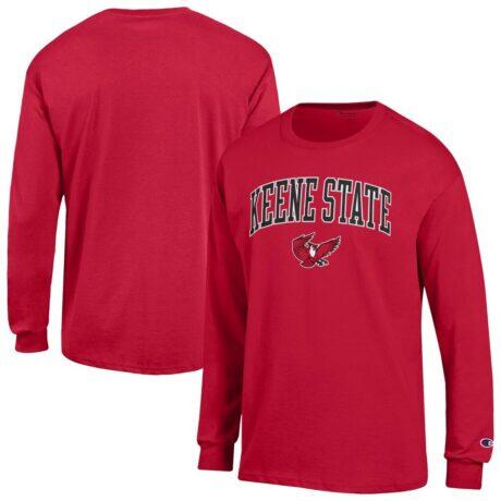 Keene State Owls Champion Campus Long-Sleeve T-Shirt - Scarlet - Front View