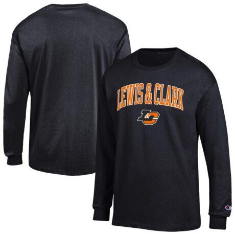 Lewis & Clark College Pioneers Champion Campus Long-Sleeve T-Shirt - Black - Front View