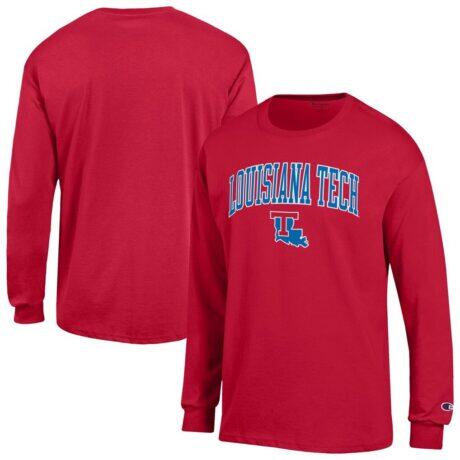 Louisiana Tech Bulldogs Champion Campus Long-Sleeve T-Shirt - Scarlet - Front View