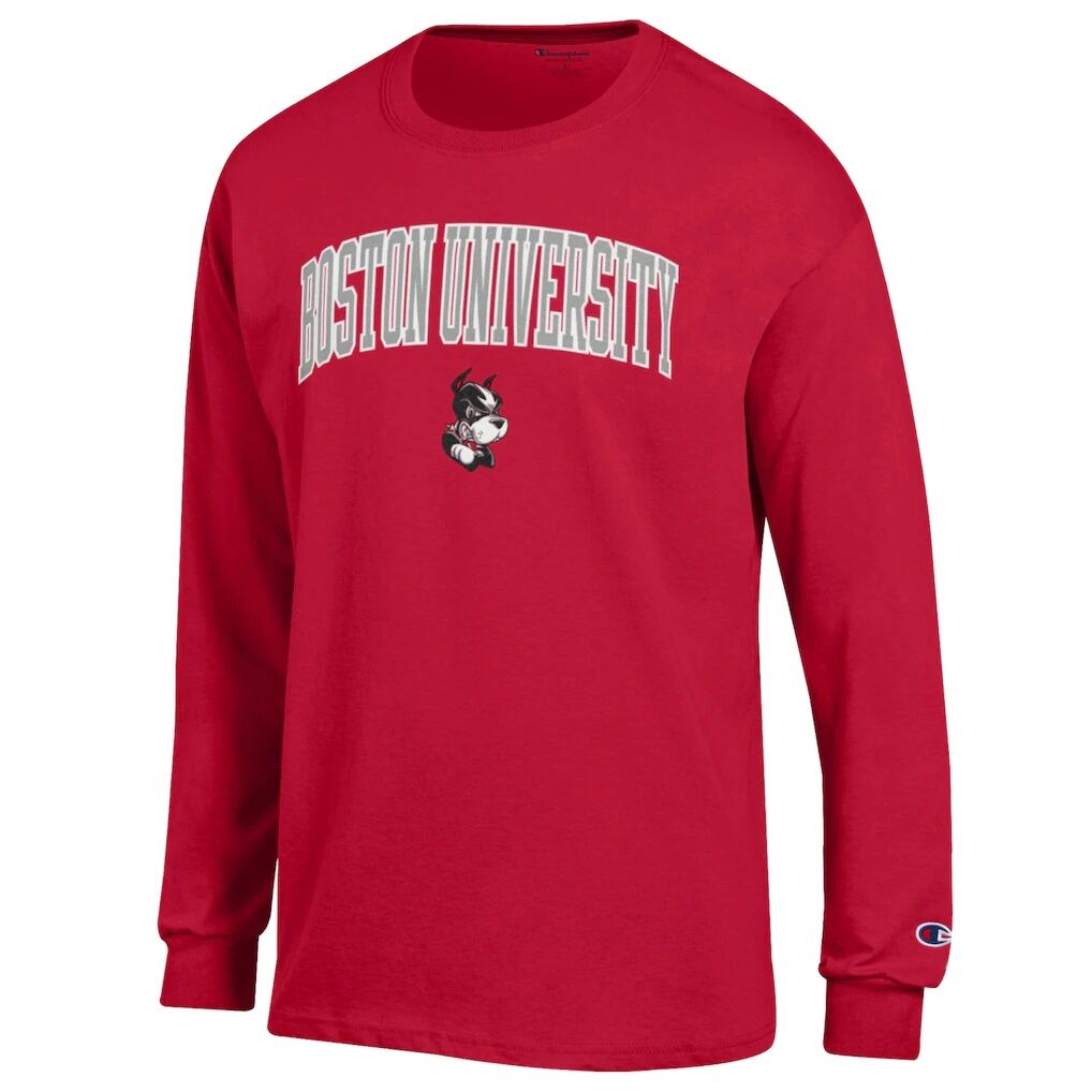 Boston University Champion  Campus Long-Sleeve T-Shirt - Scarlet