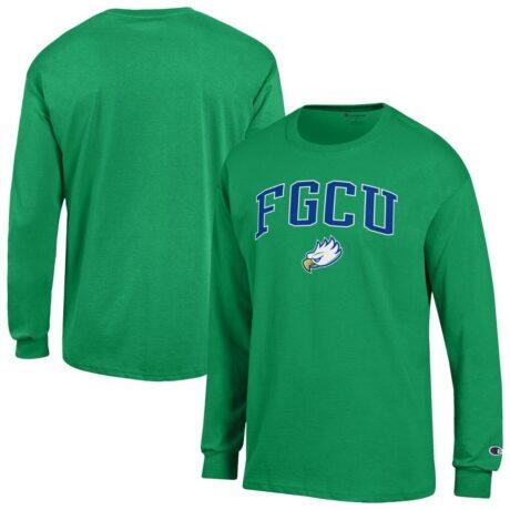 Florida Gulf Coast Eagles Champion Campus Long-Sleeve T-Shirt - Green - Front View