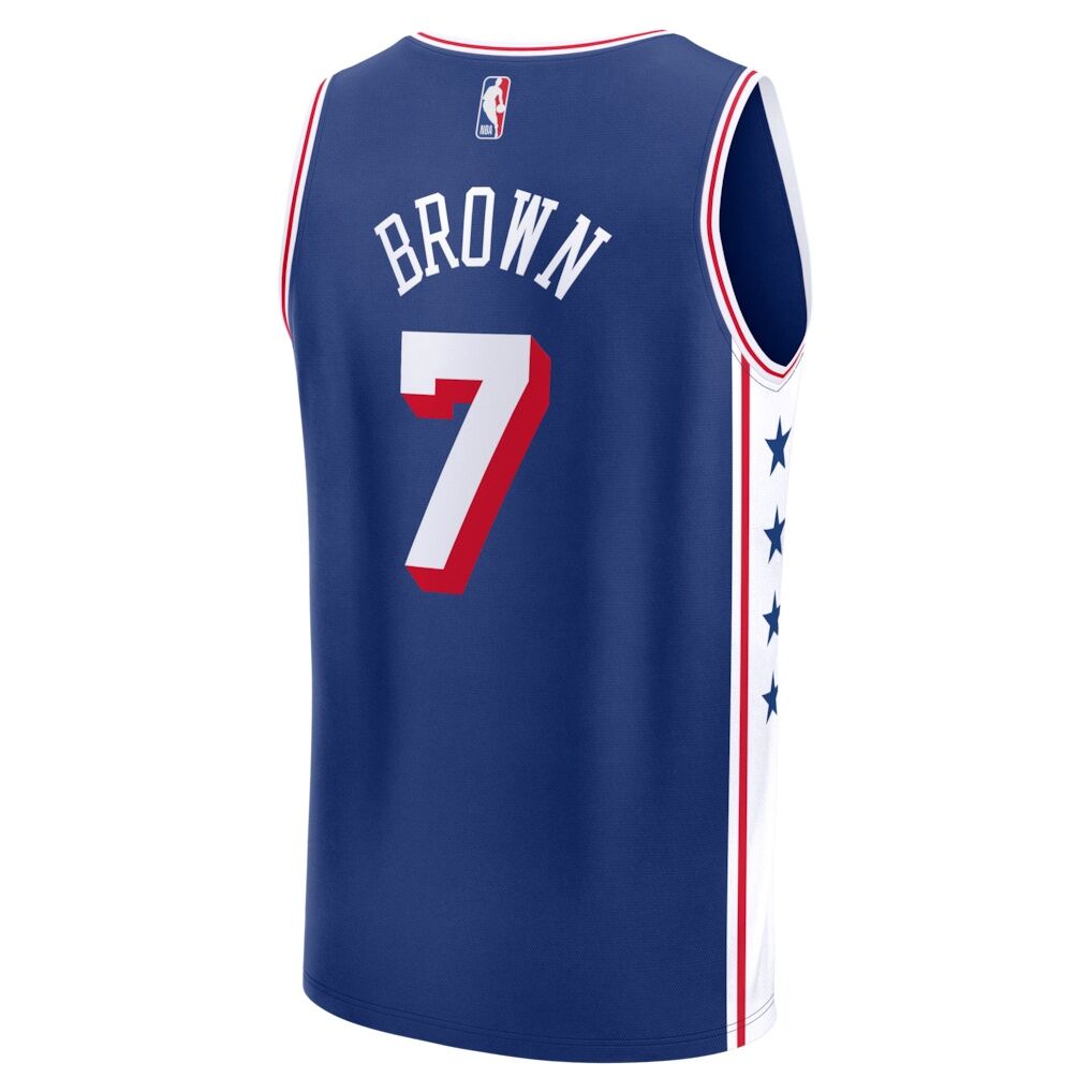 Jaylen Brown Philadelphia 76ers Fashion7 Fast Break Jersey - Icon Edition - Royal