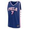 Jaylen Brown Philadelphia 76ers Fashion7 Fast Break Jersey - Icon Edition - Royal - Side View