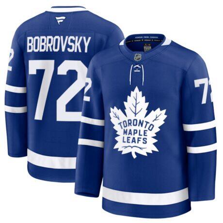 Sergei Bobrovsky Toronto Maple Leafs Fashion7 Home Premium Jersey - Blue - Front View