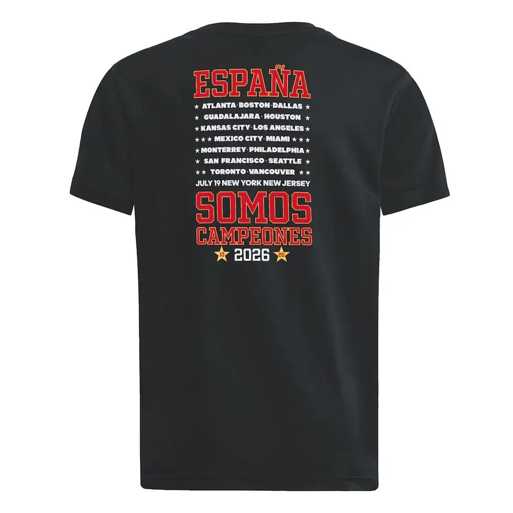 Spain National Team adidas Youth 2026 FIFA World Cup Champions Somos Campeones T-Shirt