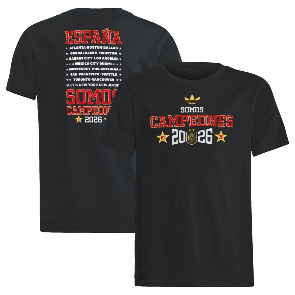 Spain National Team adidas Youth 2026 FIFA World Cup Champions Somos Campeones T-Shirt