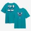 Hannes Steinbach Charlotte Hornets In The Paint Legacy T-Shirt - Teal - Front View