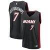Giannis Antetokounmpo Miami Heat Fashion7 Fast Break Jersey - Black - Front View