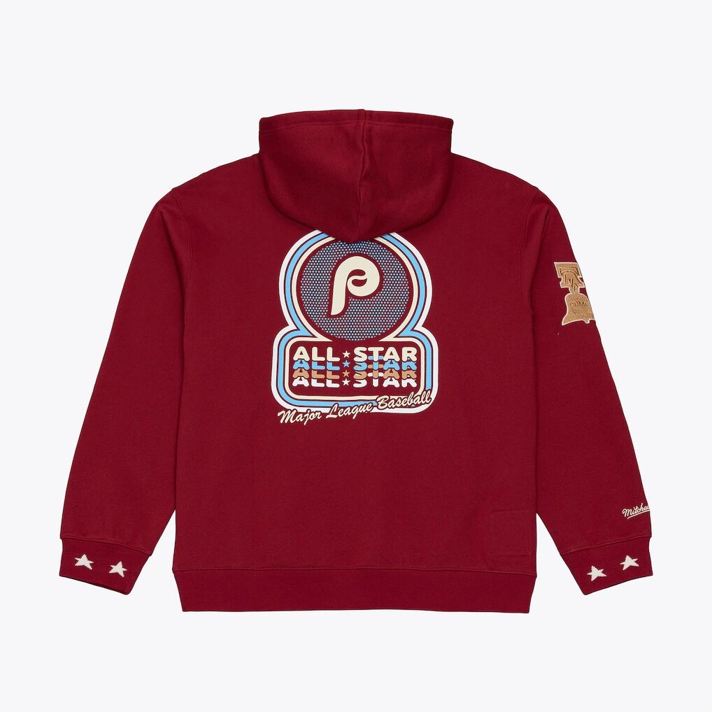 Philadelphia Phillies Mitchell & Ness 1976 MLB All-Star Game Hoodie - Burgundy