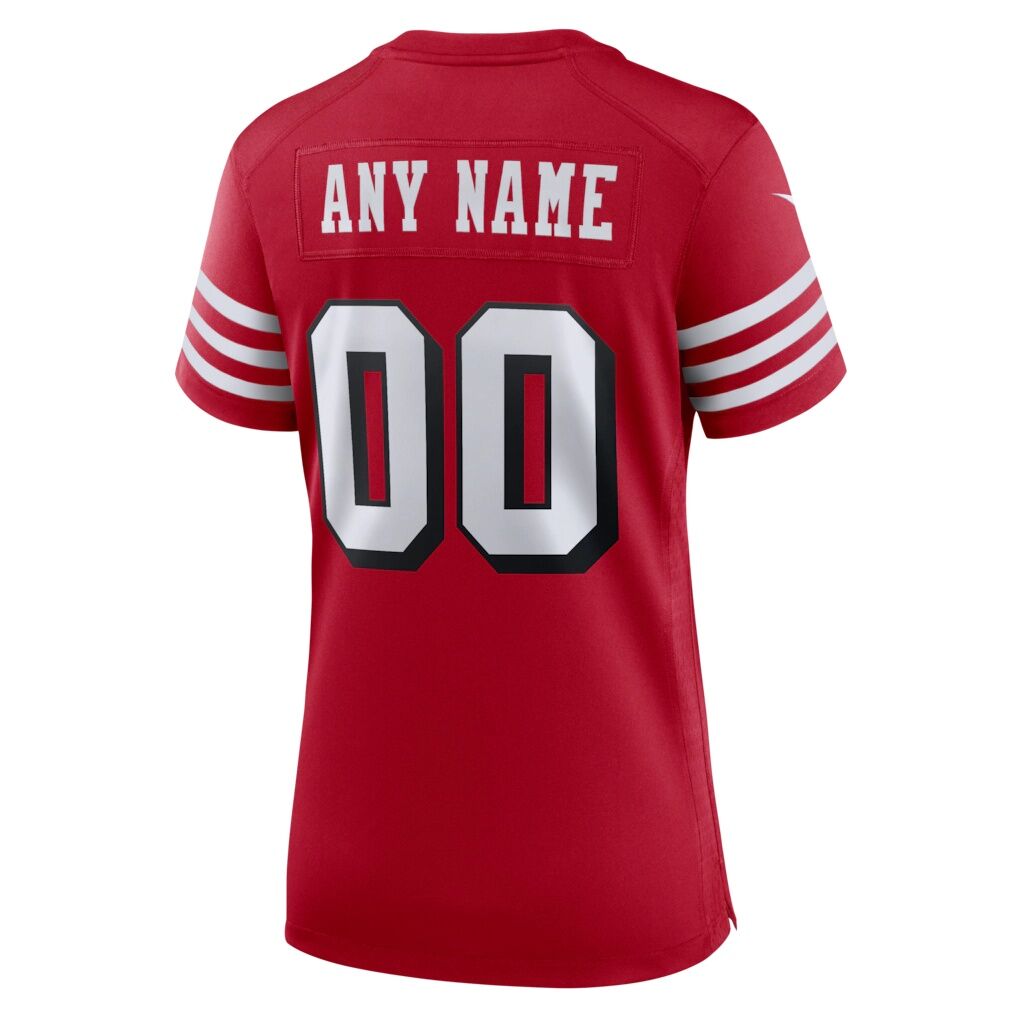 San Francisco 49ers Nike Women's 80th Anniversary Alternate Custom Game Jersey - Scarlet