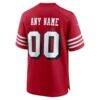 San Francisco 49ers Nike Youth 80th Anniversary Alternate Custom Game Jersey - Red - Detail View