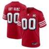 San Francisco 49ers Nike Youth 80th Anniversary Alternate Custom Game Jersey - Red - Front View