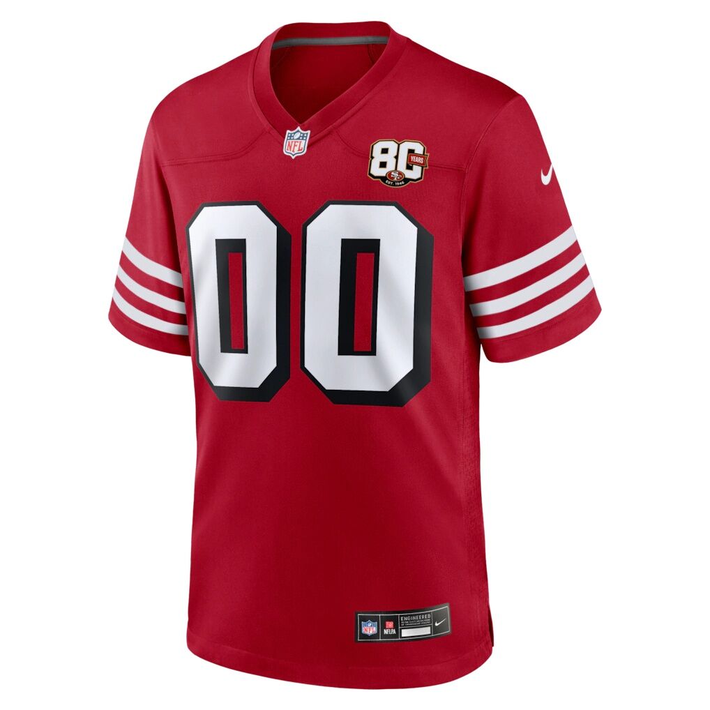 San Francisco 49ers Nike Youth 80th Anniversary Alternate Custom Game Jersey