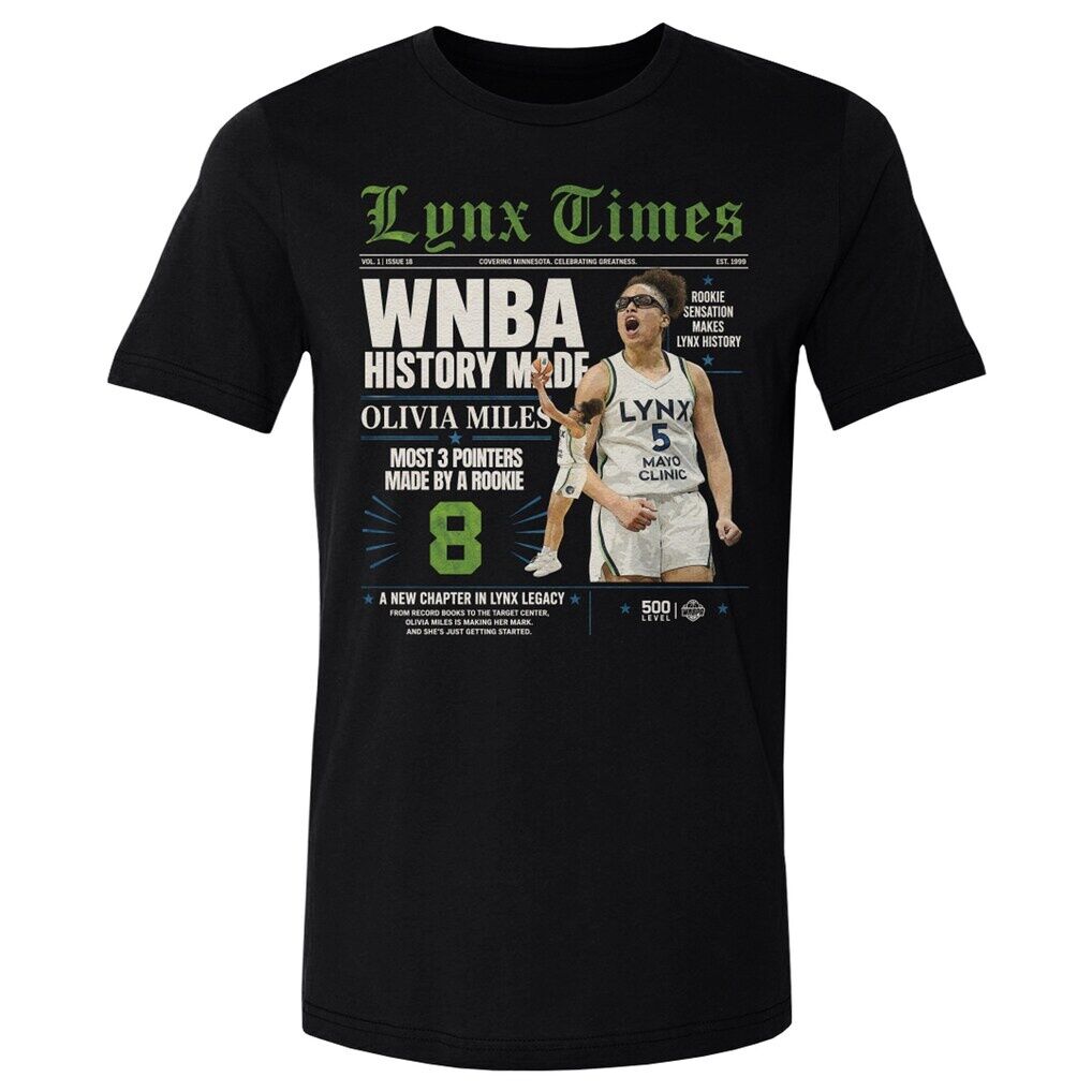 Olivia Miles Minnesota Lynx 500 Level History Made T-Shirt