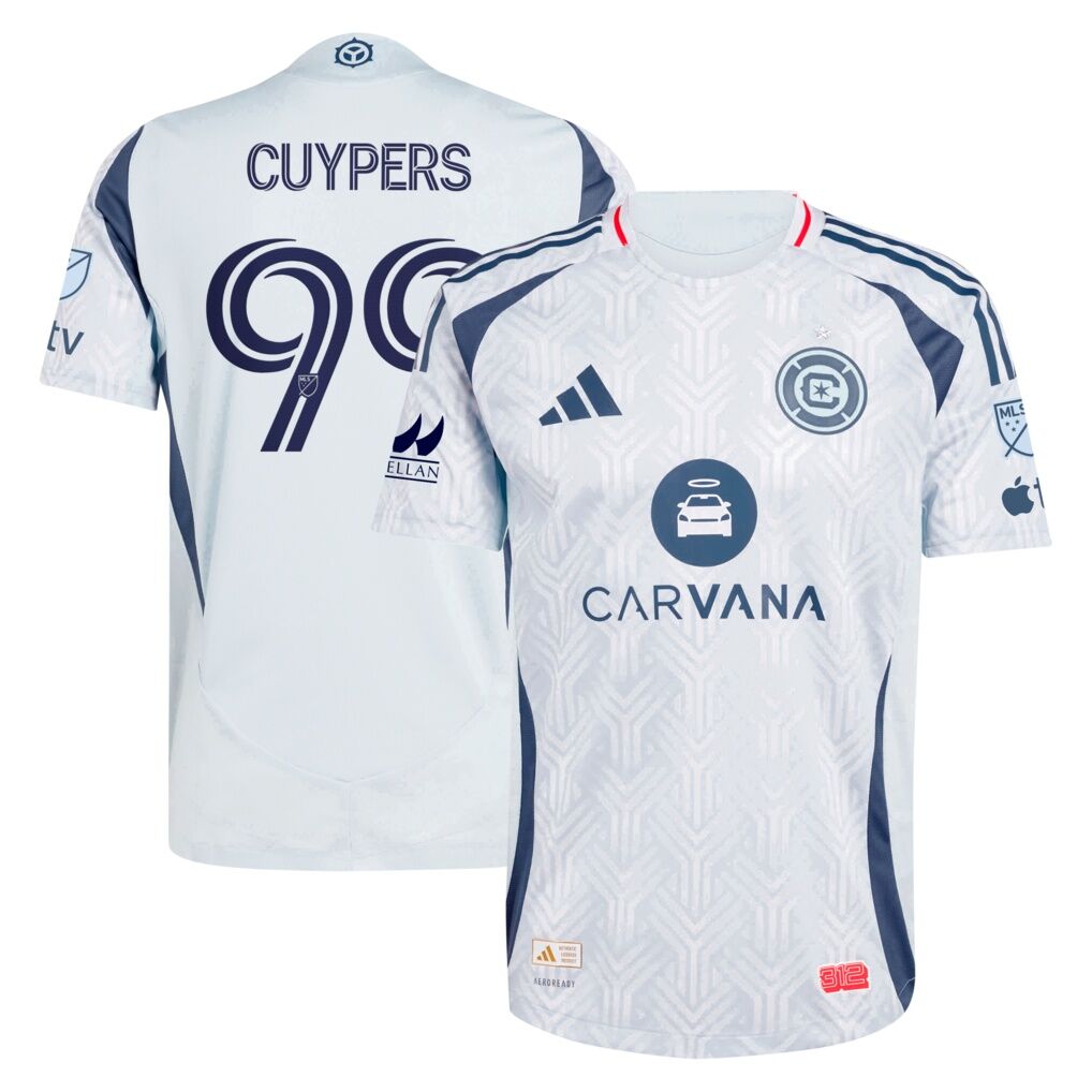 Hugo Cuypers Chicago Fire adidas 2025 The Municipal Kit On-Field Authentic Jersey - Light Blue