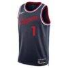 Keaton Wagler LA Clippers Nike Unisex Swingman Jersey - Navy - Side View
