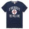 Minnesota Twins Homage 2026 Field of Dreams If You Build It Tri-Blend T-Shirt - Navy - Front View