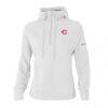 Cincinnati Reds Columbia Women's Swingcraft Tri-Blend Half-Zip Hoodie - White - Front View