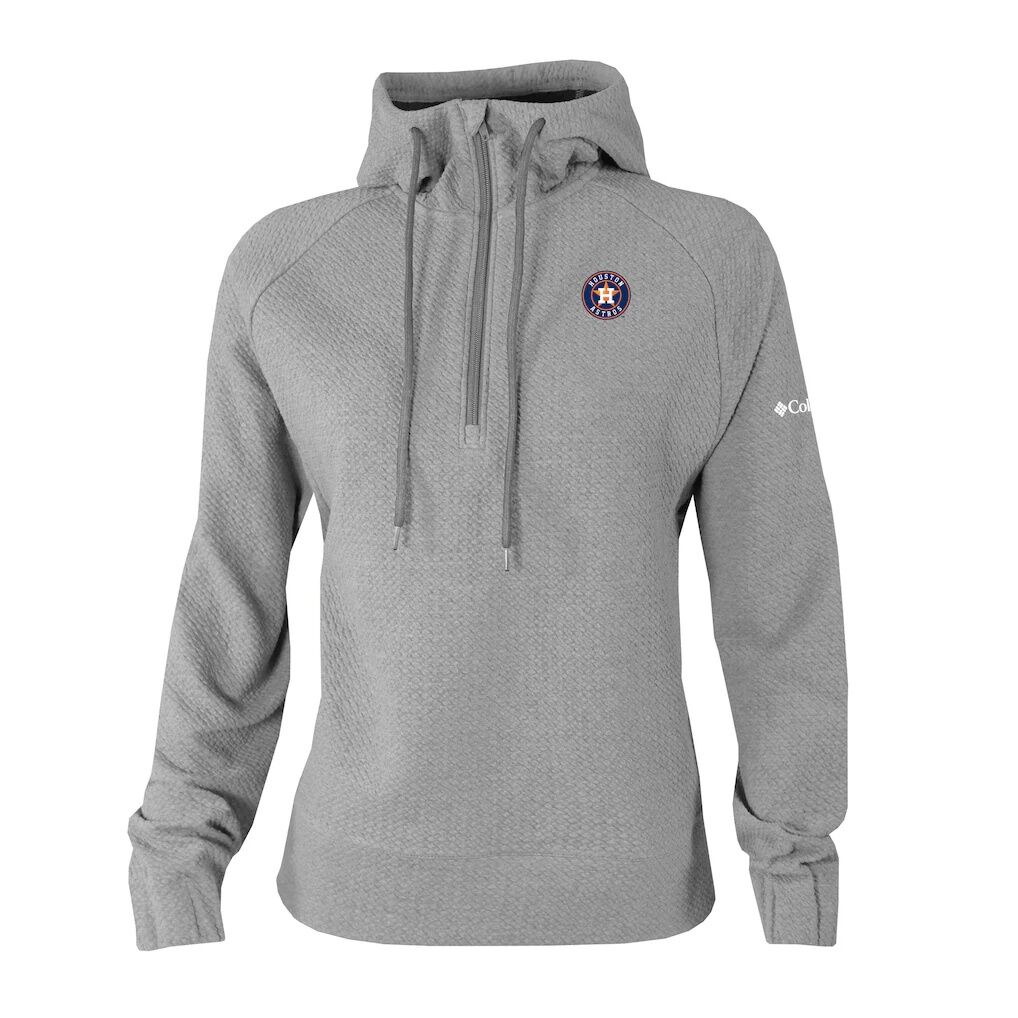 Houston Astros Columbia Women's  Swingcraft Tri-Blend Half-Zip Hoodie