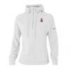 Los Angeles Angels Columbia Women's Swingcraft Tri-Blend Half-Zip Hoodie - White - Front View