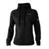 Miami Marlins Columbia Women's Swingcraft Tri-Blend Half-Zip Hoodie - Black - Front View