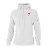 Philadelphia Phillies Columbia Women's Swingcraft Tri-Blend Half-Zip Hoodie - White - Front View