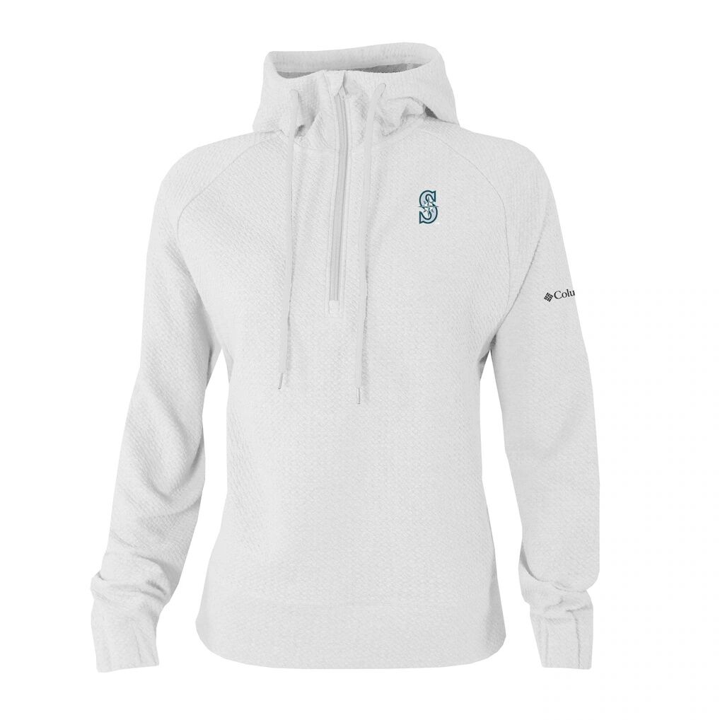 Seattle Mariners Columbia Women's  Swingcraft Tri-Blend Half-Zip Hoodie