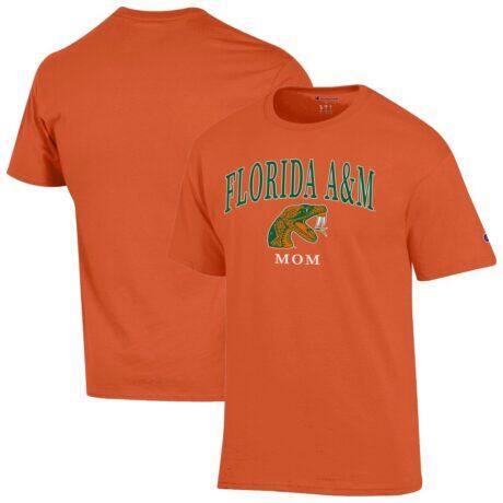 Florida A&M Rattlers Champion Unisex Mom Logo T-Shirt - Orange - Front View