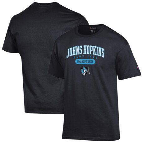 Johns Hopkins Blue Jays Champion Grandparent Logo T-Shirt - Black - Front View