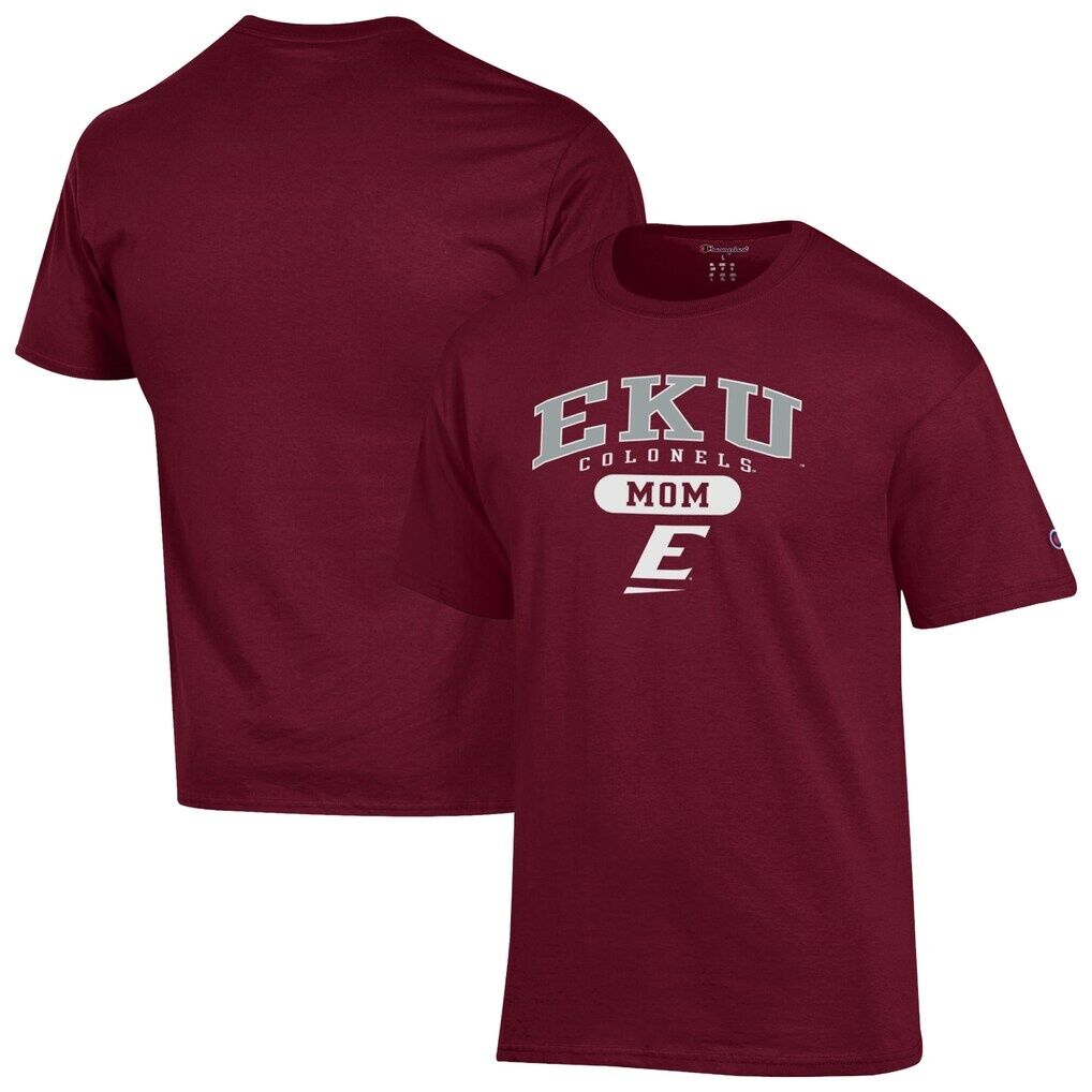 Eastern Kentucky Colonels Champion Unisex Mom Pill Box T-Shirt - Maroon