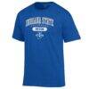 Indiana State Sycamores Champion Unisex Mom Pill Box T-Shirt - Royal - Side View