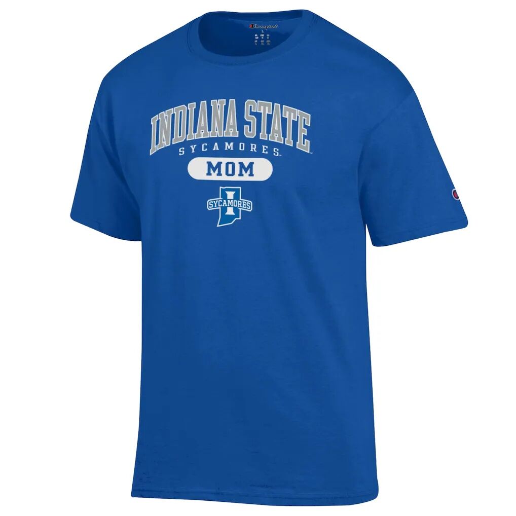 Indiana State Sycamores Champion Unisex Mom Pill Box T-Shirt - Royal