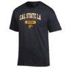 Cal State L.A. Golden Eagles Champion Unisex Mom Pill Box T-Shirt - Black - Side View