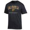 Cal State L.A. Golden Eagles Champion Grandparent Arch Logo T-Shirt - Black - Side View