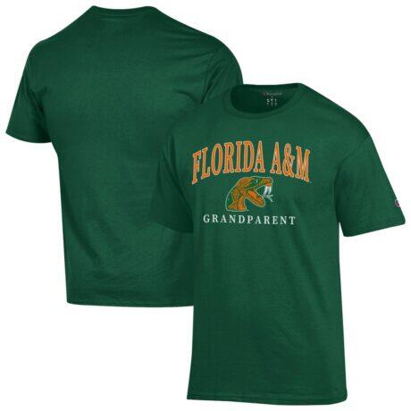 Florida A&M Rattlers Champion Grandparent Arch Logo T-Shirt - Green - Front View