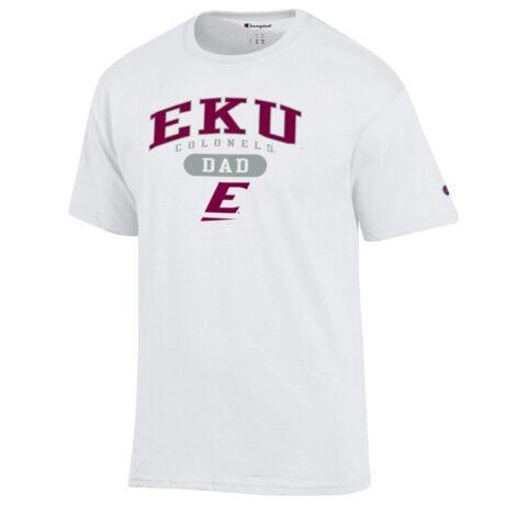 Eastern Kentucky Colonels Champion Dad Pill Box T-Shirt - White - Front View