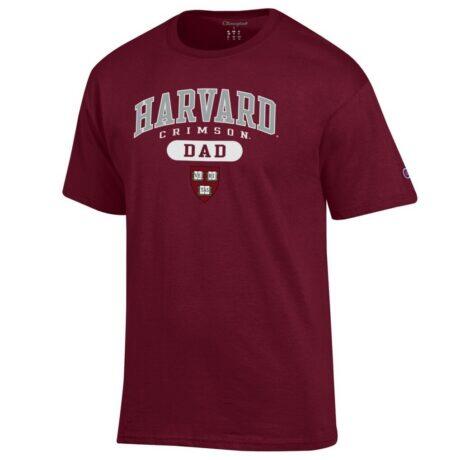 Harvard Crimson Champion Dad Pill Box T-Shirt - Crimson - Front View